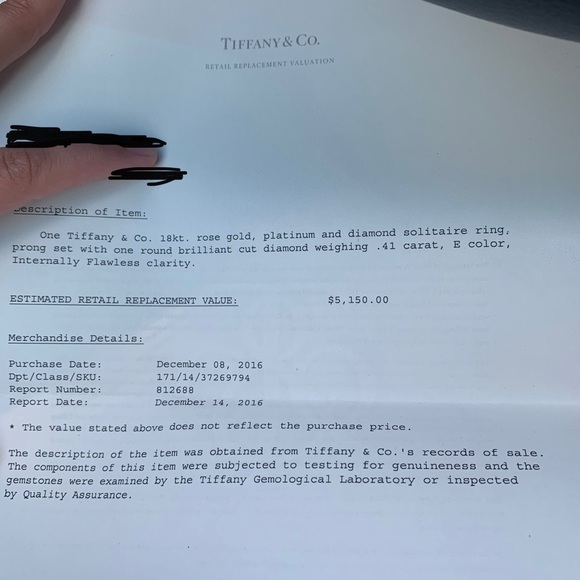 Tiffany & Co 18kt Rose Gold Engagement Ring - Picture 5 of 8